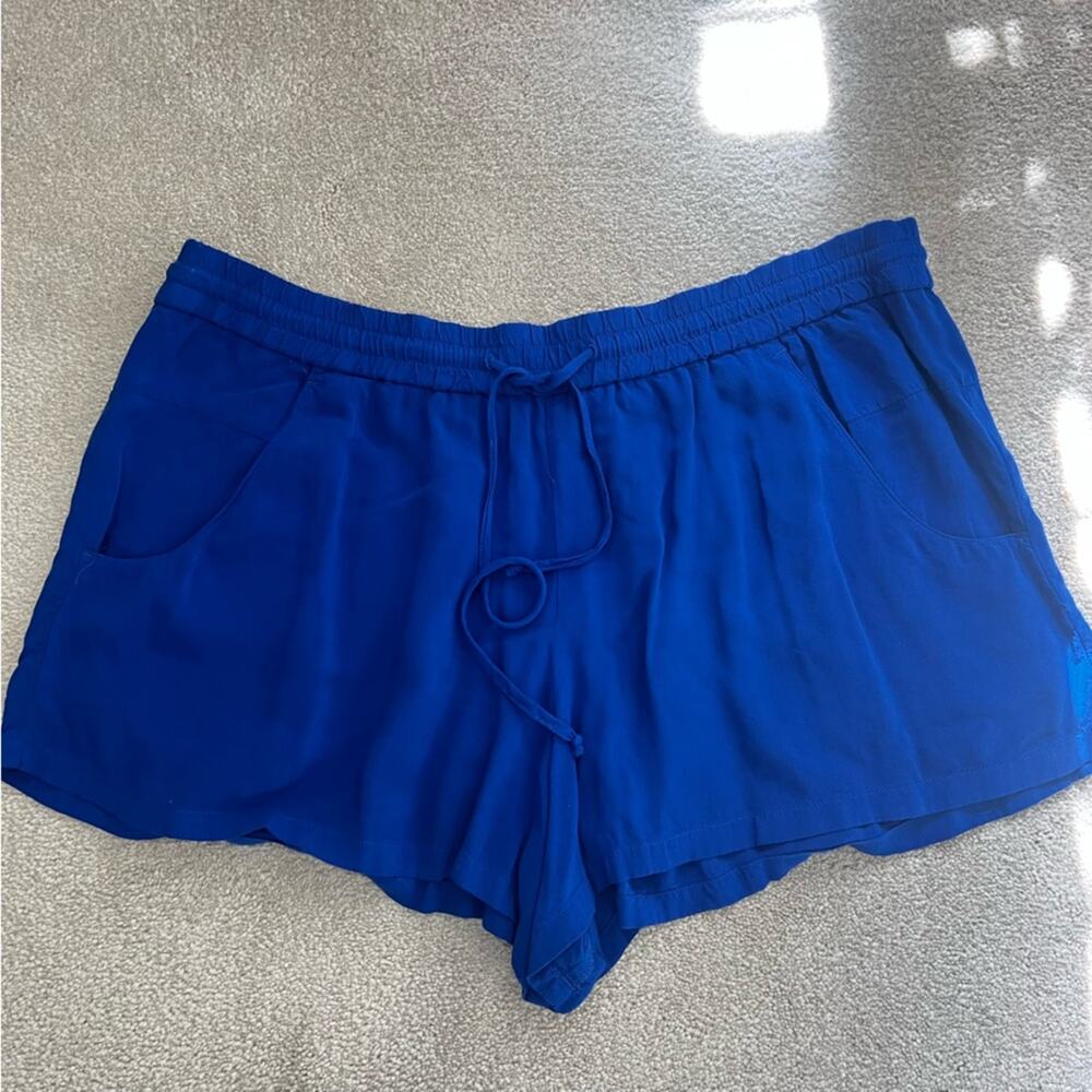 French connection royal blue drawstring waist shorts, size 10